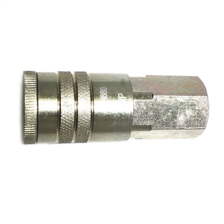 Interstate Pneumatics 1/2 Inch Automotive Steel Coupler x 1/2 Inch Female NPT, PK 6 CA880-D6